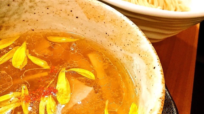鯛塩そば 灯花 - 料理写真:鯛塩つけ麺～みぞれ仕立て～麺の大盛無料