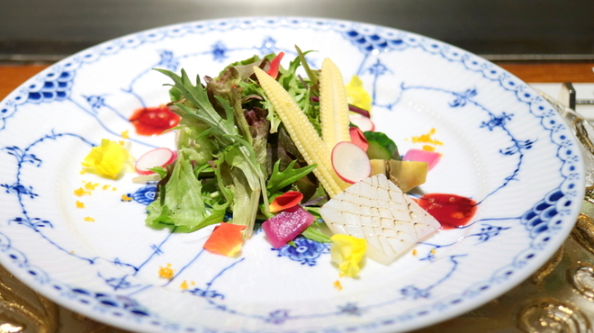 ステーキ懐石都 春日 - 料理写真:前菜 本日の一品 '16 4月上旬