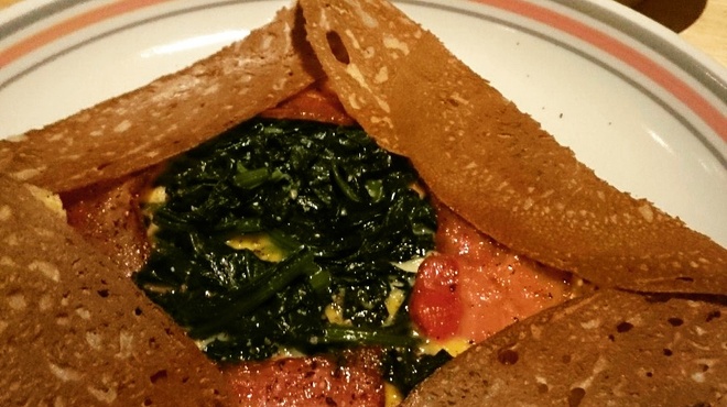 バーレオン - 料理写真:ほうれん草とベーコンのガレット
