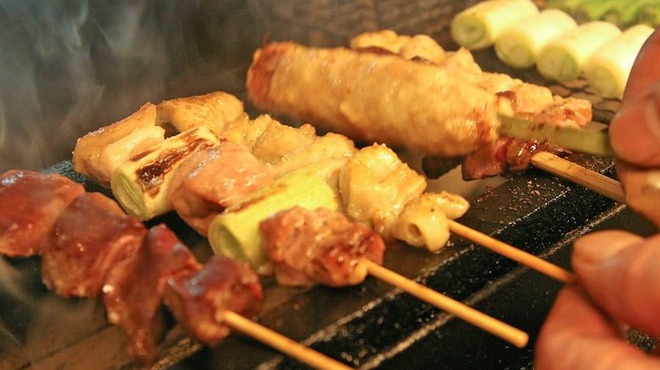 軍鶏一 - 料理写真:しゃもねぎま串 しゃも皮串