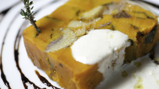 マザーエスタ - 料理写真:かぼちゃと和栗のテリーヌ〜生姜フレンチソース〜