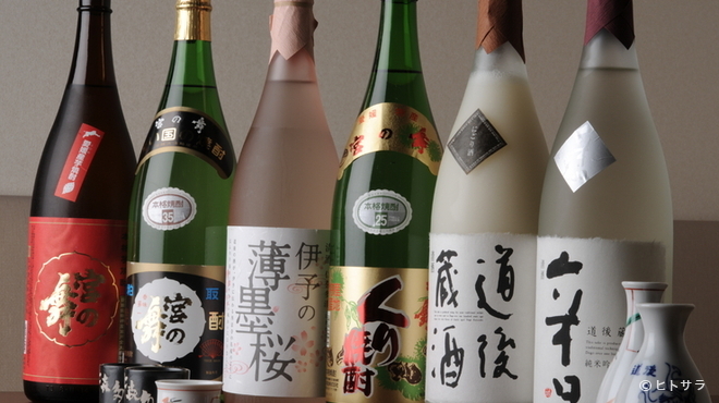 朝倉 - ドリンク写真:都内でも珍しい、愛媛の地酒・焼酎が揃っています。
