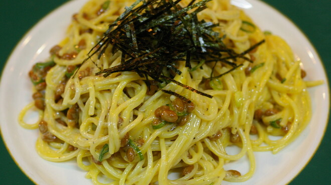 Furusato - 料理写真:納豆スパゲティー   驚きの美味さ！