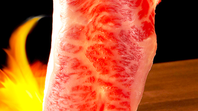 焼肉チャンピオン - 料理写真:ふんだんにサシが入ったA5和牛。口の中でとろけます。