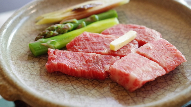 ぬなわや - 料理写真:三田牛の陶板焼き