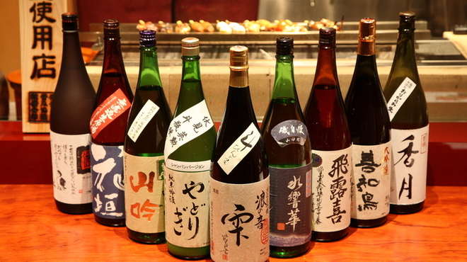 Hamashou Meieki Bettei - ドリンク写真:日本酒２０種常時あります