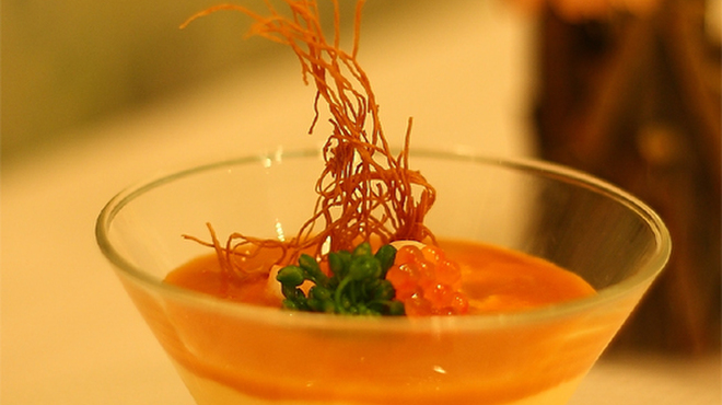セサンパ - 料理写真:菜の花と小海老のウフ・ブルイエ