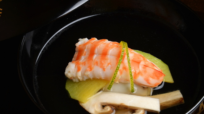 日本料理 徳専 - 料理写真:椎茸真丈 車海老と長野県産松茸