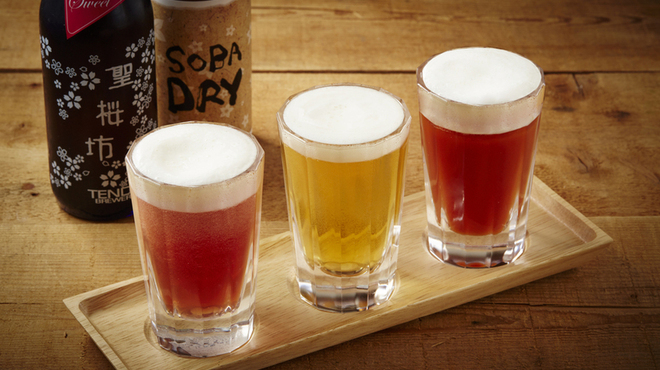 Yamagata Osake To Oryouri Daedoko - ドリンク写真:クラフトビールが一度に楽しめる飲み比べセット