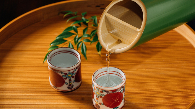 茶房 空花 - 料理写真:竹筒で提供する日本酒