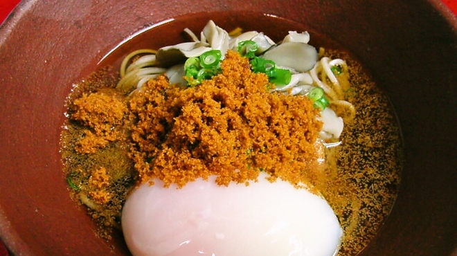 coctura桜井 - 料理写真:自家製煎り唐墨　蕎麦