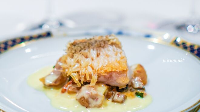 仏蘭西料理　N - 料理写真:若狭産　グジの松笠焼き