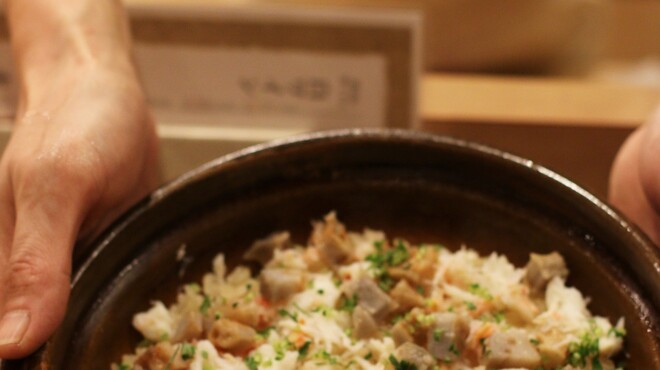 馳走 山傳 - 料理写真:ズワイガニと蓮根の炊き込み