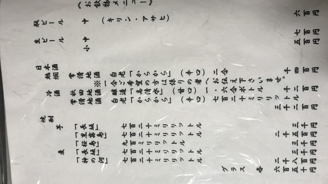 料亭 長坂 - ドリンク写真:飲み放題はありません。
