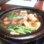 豚肉創作料理 やまと 銀座本店 - 緑色のものが「ユリのつぼみ」