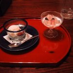 亀の井別荘 - デザート(アイスクリーム＆ゼリー）