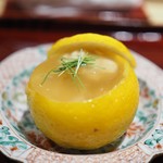 銀座 しのはら - 雲子の飯蒸し　柚子釜仕立て