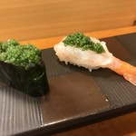 ふく鮨 - ボタン海老　たまご