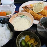 Resutoran Tennou - 1901ジャン海老フライ定食1