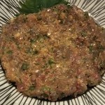 肴屋しんたく - 鯵のなめろう。ミラクルな出会いに酒がススム・・・