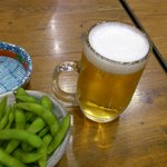 Tenzannoyu Dainingu - 生ビールと枝豆