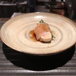 焼き鳥 とりら - 熟成白レバー昆布締めムネ巻き