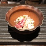 焼き鳥 とりら - 熟成白レバーとハツ淡雪塩掛け