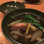 日本料理 たかむら - 花びら餅のお吸い物