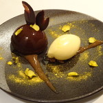 カーサ・デル・チーボ - チョコレートとオレンジのムース、グランマニエのアイス