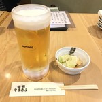 味処 やまきよ - 生ビール 450yen
