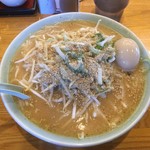 Ezokko Tsutae - 味噌ラーメン アジ玉 750円と100円