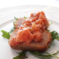 リストランテ アクアパッツァ - メバチマグロのカツレツ　フレッシュトマトソース