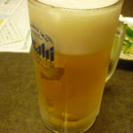Honetsuki Dori Hanaya - 生ビール中一杯目