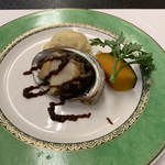 料亭 茜月 - 洋皿 鮑のソテー バルサミコソース