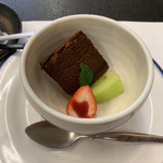料亭 茜月 - 水菓子 ガトーショコラ フルーツ添え