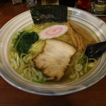 汐そば屋 - 塩そば(680円、斜め上から)