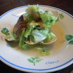 Ｌａ毛利 ターブルペイザンヌ - 前菜「ハマグリと畑のキャベツのホットサラダ」