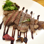 麺庵 小島流 - 「かえしで食べるサーロインステーキ」1450円