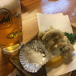 寿司居酒屋 や台ずし - 牡蠣の天ぷら  あつあつ