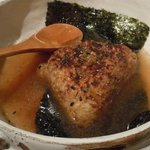 極ダイニング清水 - 青唐辛子味噌　焼きおにぎり茶漬け　「出汁注入～♪」