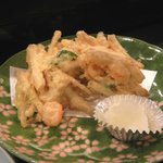 おぶりがーど - 新生姜と小海老のかき揚￥７８０