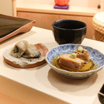 日本橋蛎殻町 すぎた - 牡蠣味噌漬け、鮟肝