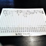 うなぎ すみの坊 - メニュー。