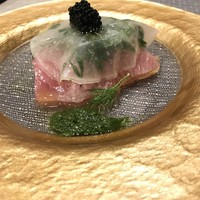 トラットリア イル レガーロ - 寒ブリのカルパッチョキャビアのせ