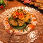 ビストロ 集 - 天然ぶりのエスカベッシュ、周りはコロ鯛のカルパッチョ