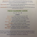 Forty Carrots - メニュー（一部）