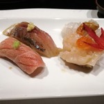 秀徳 - 中トロ、あじ、ほたて、やりいか