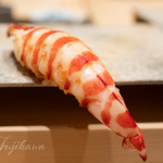 鮨 由う - 車海老（どこかで見たことのある風景w）