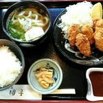 手打ちうどん 団平 - 季節限定「カキフライ定食」980円