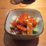 焼鳥いなかもん - イカの酢味噌和え(韓国風) 250円